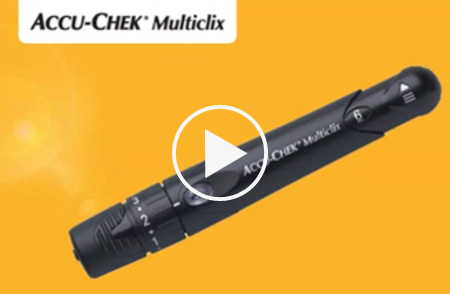 סרטון על דוקרן Accu-Chek Multiclix (אקו-צ'ק מולטיקליקס)
